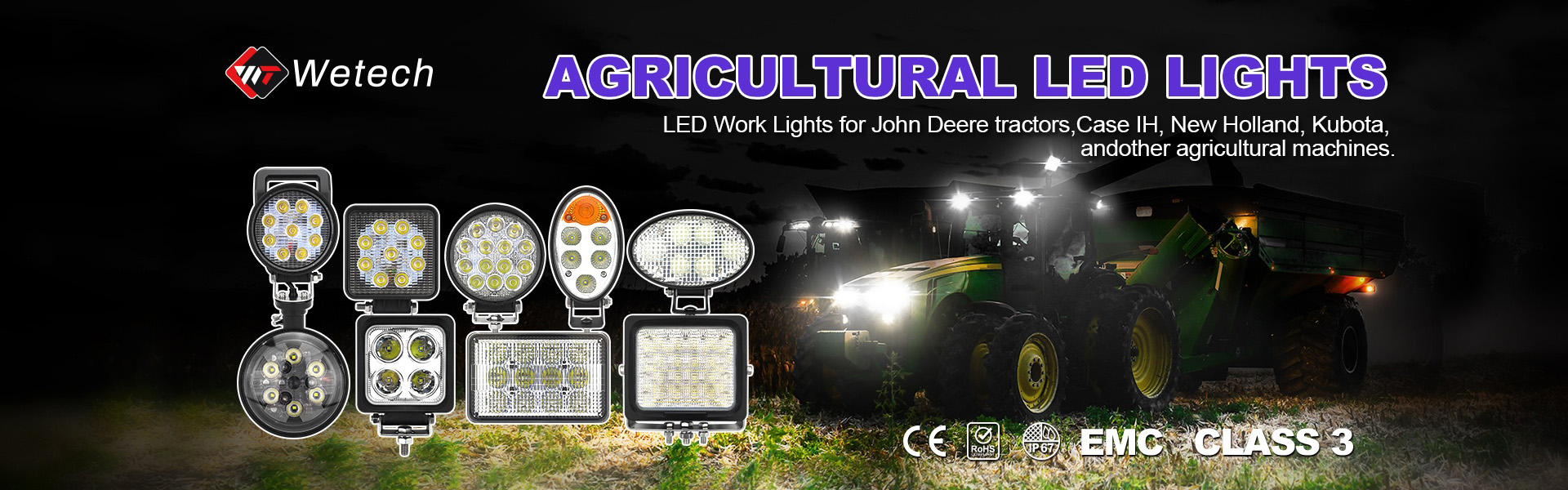 Ο προβολέας λογότυπου GOBO, LED LIGHT WORK, LED Forklift Light,Wetech Electronic Technology Limited